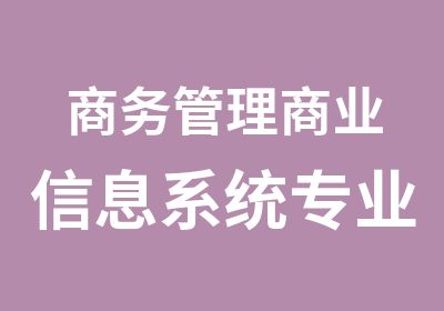 商务管理商业信息系统专业