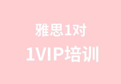 雅思1对1VIP培训