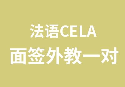 法语CELA面签外教班