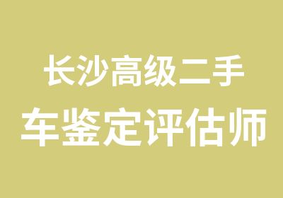 长沙二手车鉴定评估师