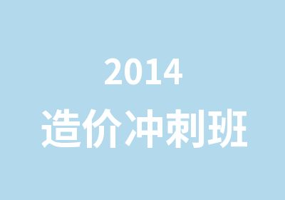 2014造价冲刺班