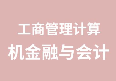 工商管理计算机金融与会计财务管理