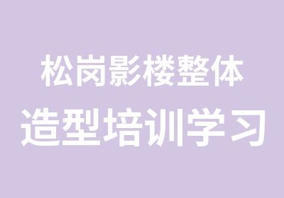 松岗影楼整体造型培训学习班