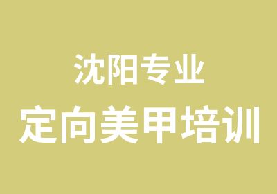 沈阳专业定向美甲培训