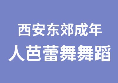 西安东郊成年人芭蕾舞舞蹈培训班