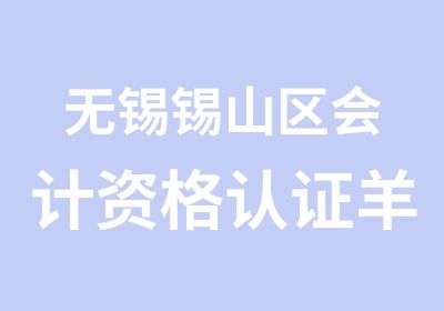 无锡锡山区会计资格认证羊尖会计培训选学信