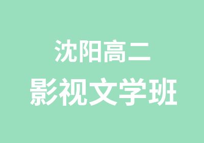 沈阳高二影视文学班