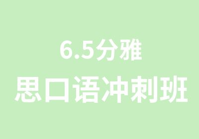 6.5分雅思口语冲刺班