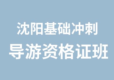 沈阳基础冲刺导游资格证班