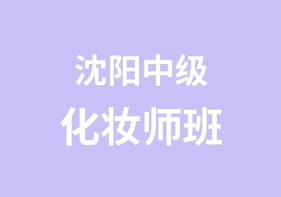 沈阳中级化妆师班