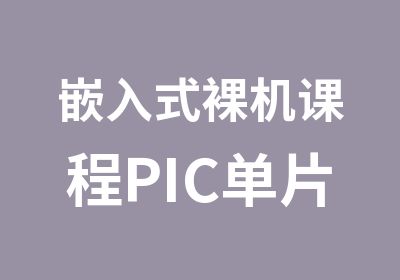 嵌入式裸机课程PIC单片机实训班