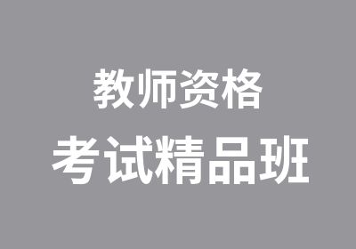 教师资格考试精品班