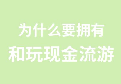 为什么要拥有和玩现金流游戏公开课