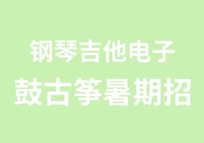 钢琴吉他电子鼓古筝暑期招生优惠中