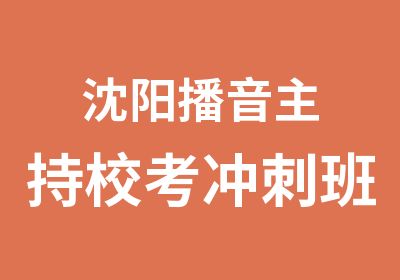 沈阳播音主持校考冲刺班