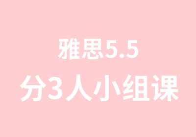 雅思5.5分3人小组课