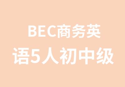 BEC商务英语5人初中级直达班