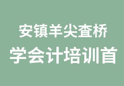 安镇羊尖査桥学会计培训选锡山区安镇学信