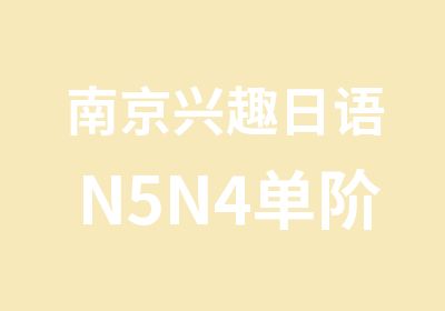 南京兴趣日语N5N4单阶班