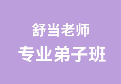 舒当老师专业弟子班