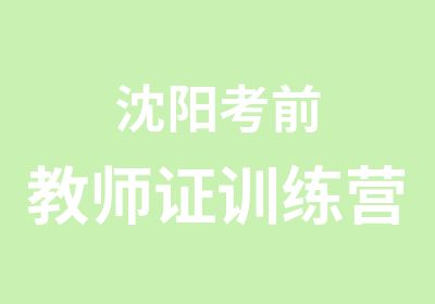 沈阳考前教师证训练营