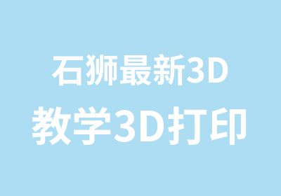 石狮新3D教学3D打印技术培训学校