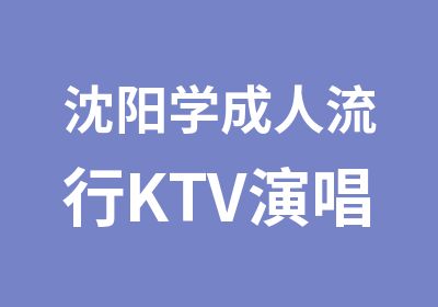 沈阳学成人流行KTV演唱教学