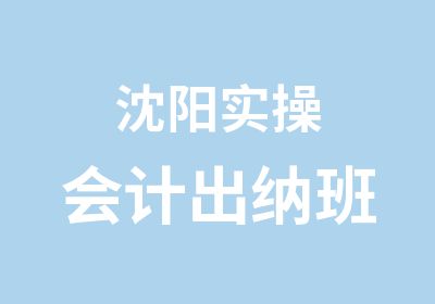 沈阳实操会计出纳班