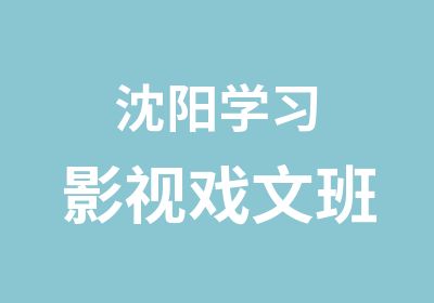 沈阳学习影视戏文班