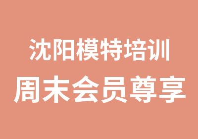 沈阳模特培训周末会员尊享培训班