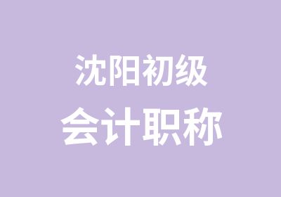 沈阳初级会计职称