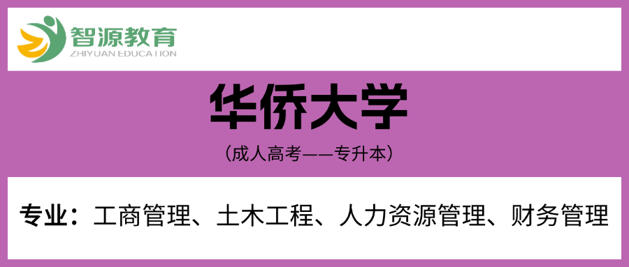 成考院校建议-华侨大学（专升本））