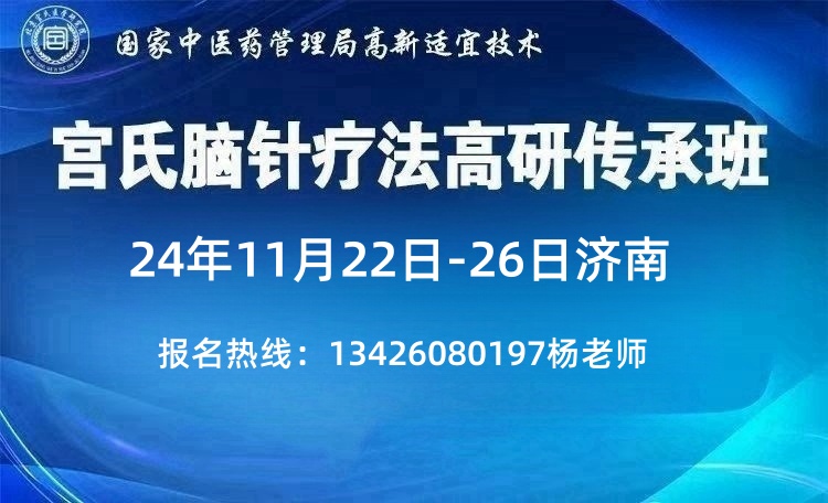 11月22日济南宫氏脑针髓针疗法培训班