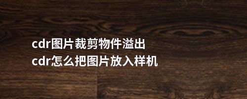 cdr图片裁剪物件溢出cdr怎么把图片放入样机