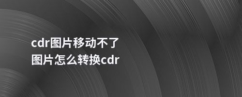 cdr图片移动不了图片怎么转换cdr