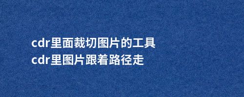 cdr里面裁切图片的工具cdr里图片跟着路径走