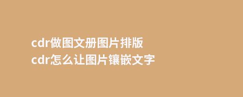 cdr做图文册图片排版cdr怎么让图片镶嵌文字